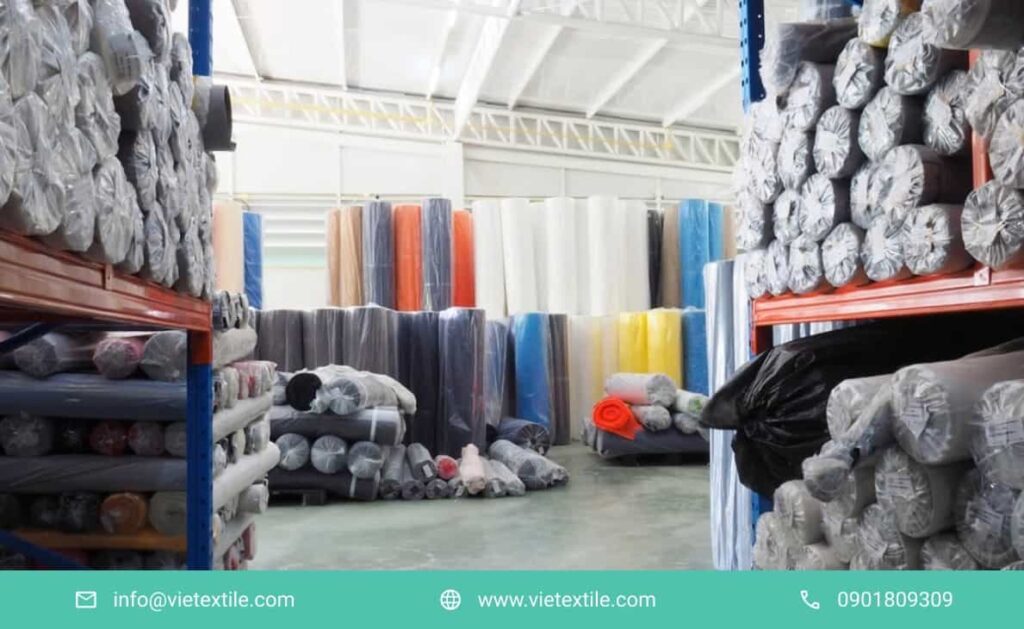 Vải nhuộm xong tại Việt Nam