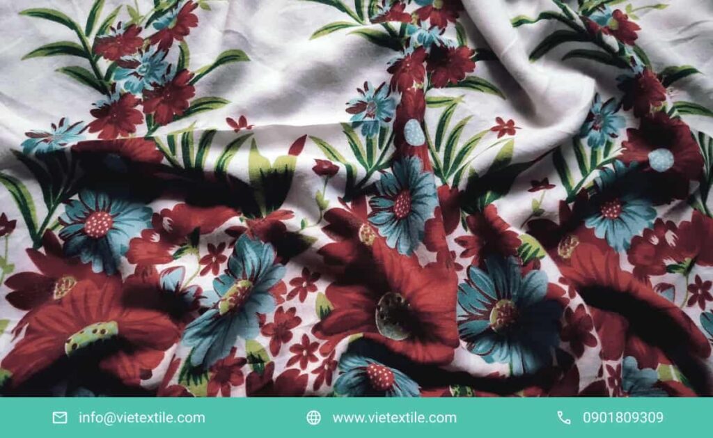 Luxury silk fabric direct printing Vietnam supplier