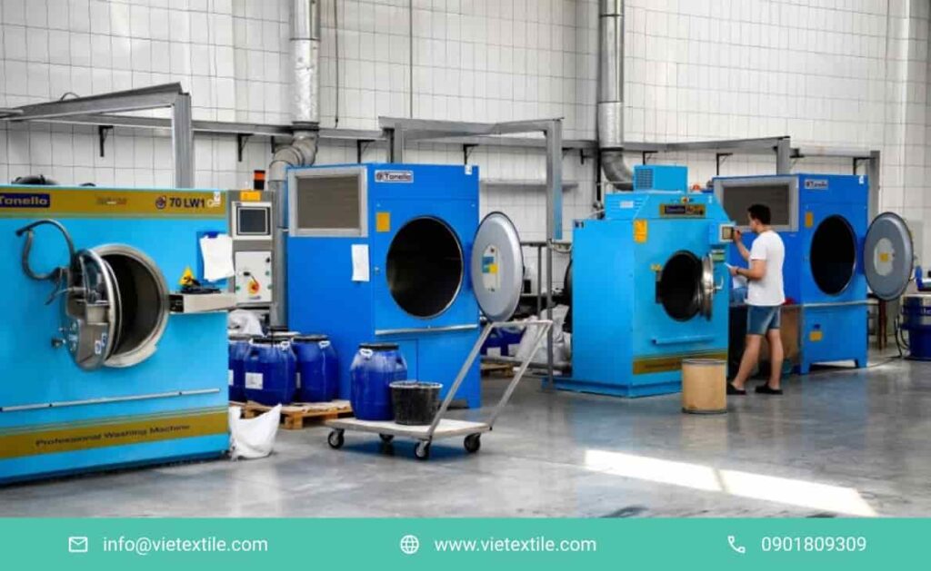 xưởng gia công stone enzyme bleach acid wash