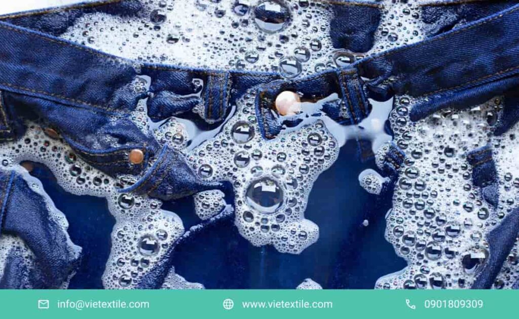 quy trình giặt enzyme